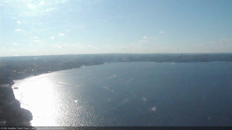Lake Travis webcam, November 14, 2016 1:45 PM CT