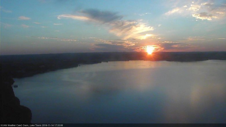 Lake Travis webcam, November 14, 2016 4:40 PM CT