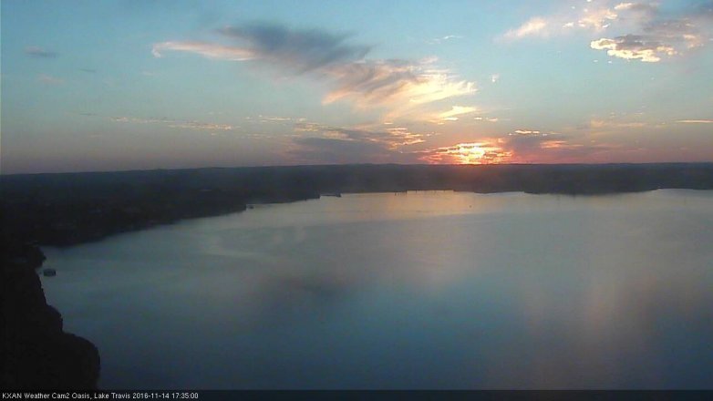 Lake Travis webcam, November 14, 2016 4:55 PM CT