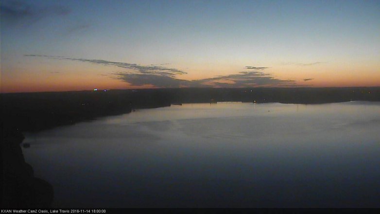 Lake Travis webcam, November 14, 2016 5:10 PM CT