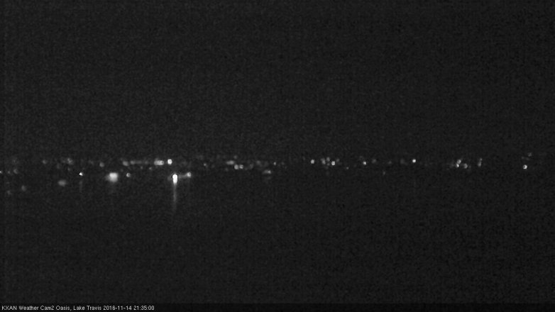 Lake Travis webcam, November 14, 2016 9:00 PM CT