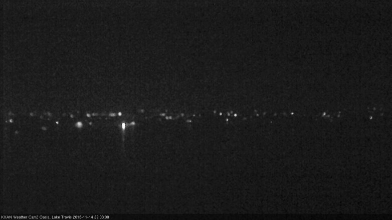 Lake Travis webcam, November 14, 2016 9:20 PM CT