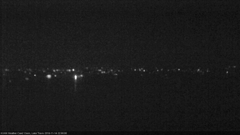 Lake Travis webcam, November 14, 2016 9:30 PM CT