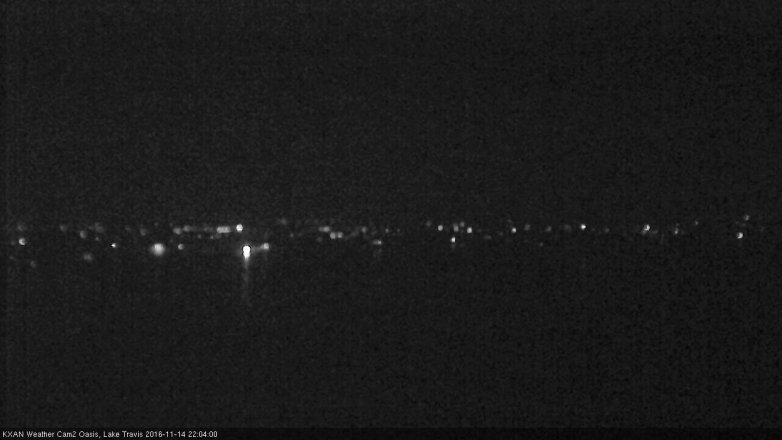 Lake Travis webcam, November 14, 2016 9:35 PM CT