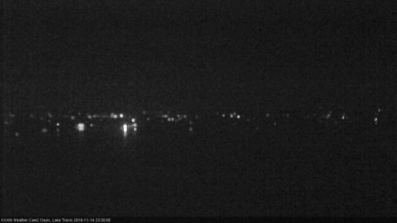 Lake Travis webcam, November 14, 2016 10:35 PM CT