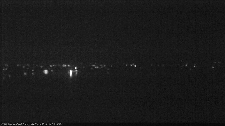 Lake Travis webcam, November 14, 2016 11:30 PM CT