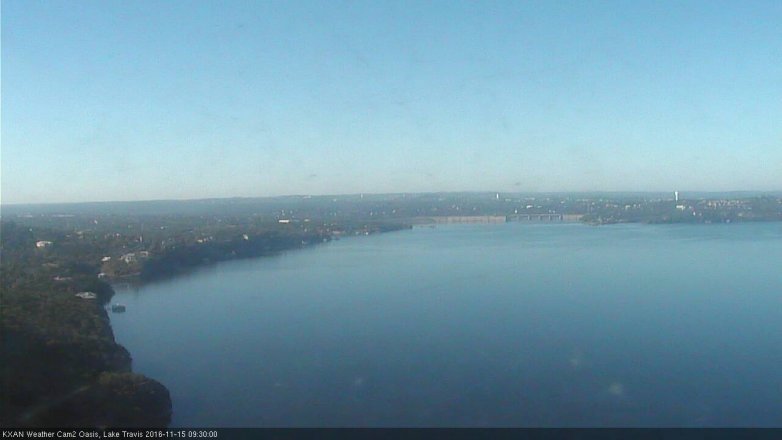 Lake Travis webcam, November 15, 2016 9:00 AM CT