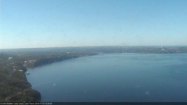 Lake Travis webcam, November 15, 2016 9:40 AM CT