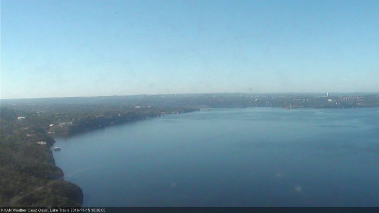 Lake Travis webcam, November 15, 2016 9:45 AM CT