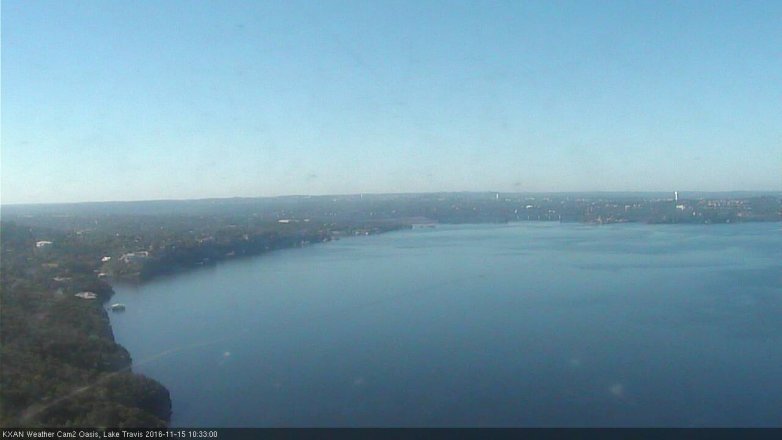 Lake Travis webcam, November 15, 2016 10:00 AM CT