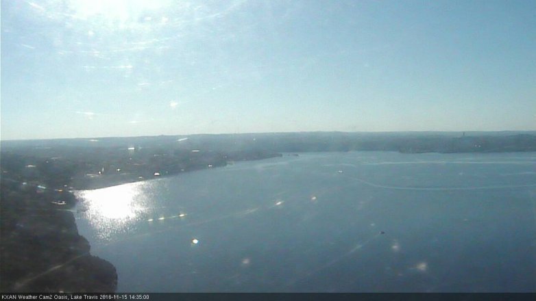 Lake Travis webcam, November 15, 2016 1:45 PM CT