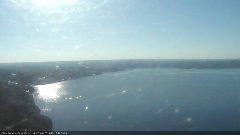 Lake Travis webcam, November 15, 2016 2:00 PM CT