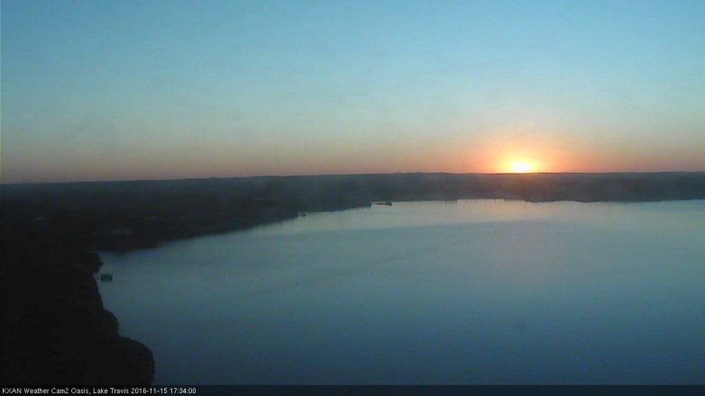 Lake Travis webcam, November 15, 2016 5:00 PM CT