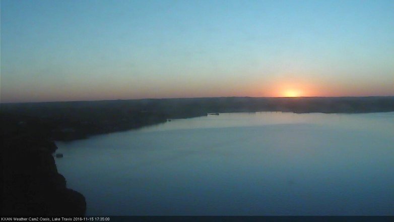 Lake Travis webcam, November 15, 2016 5:05 PM CT