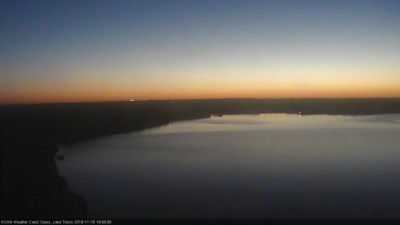 Lake Travis webcam, November 15, 2016 5:15 PM CT