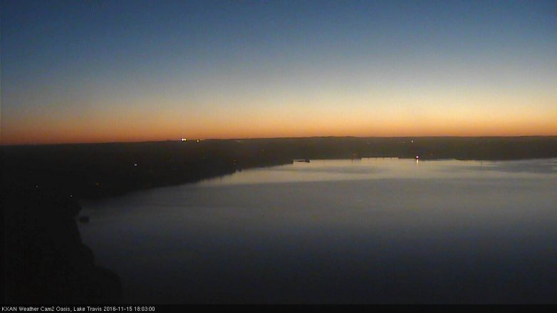 Lake Travis webcam, November 15, 2016 5:20 PM CT
