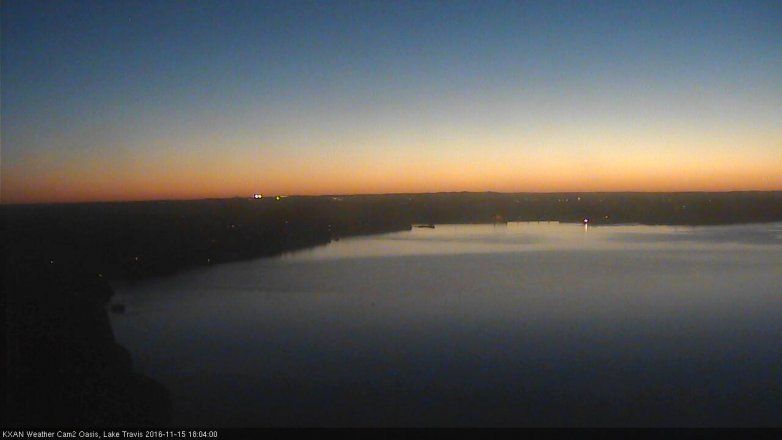Lake Travis webcam, November 15, 2016 5:25 PM CT