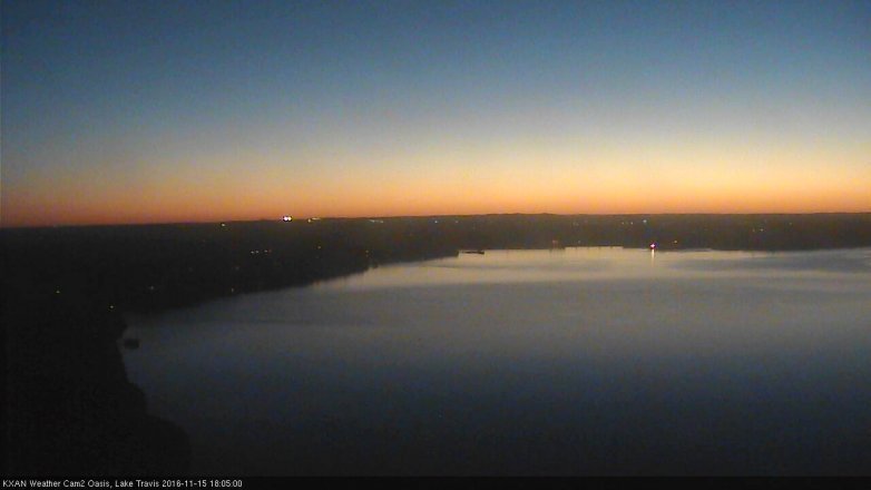 Lake Travis webcam, November 15, 2016 5:35 PM CT