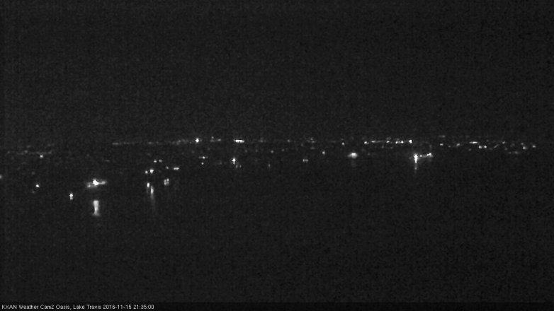 Lake Travis webcam, November 15, 2016 8:45 PM CT