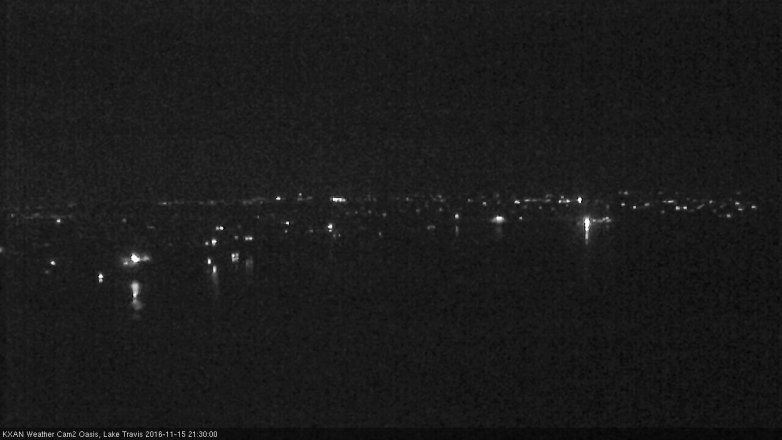 Lake Travis webcam, November 15, 2016 9:00 PM CT