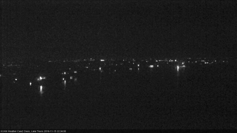 Lake Travis webcam, November 15, 2016 9:50 PM CT