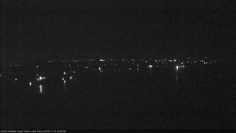 Lake Travis webcam, November 15, 2016 10:15 PM CT