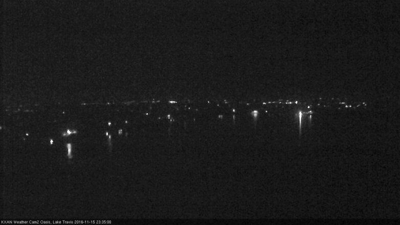 Lake Travis webcam, November 15, 2016 11:00 PM CT