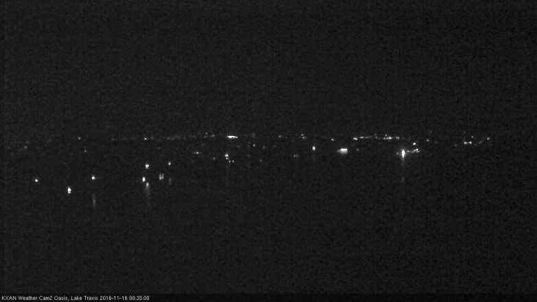 Lake Travis webcam, November 15, 2016 11:50 PM CT