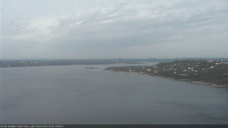 Lake Travis webcam, December 2, 2016 9:25 AM CT