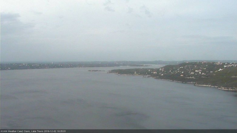 Lake Travis webcam, December 2, 2016 9:45 AM CT