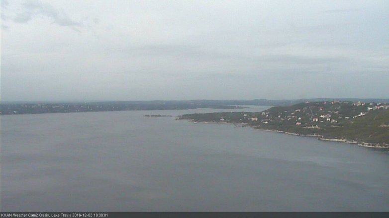 Lake Travis webcam, December 2, 2016 9:55 AM CT