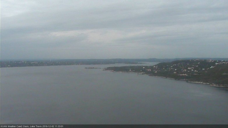 Lake Travis webcam, December 2, 2016 10:45 AM CT