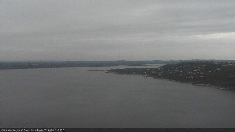 Lake Travis webcam, December 2, 2016 11:20 AM CT