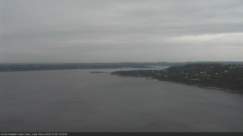Lake Travis webcam, December 2, 2016 11:25 AM CT