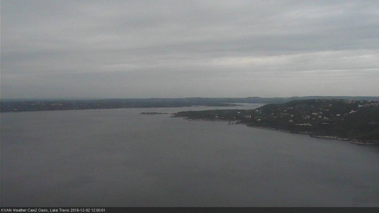 Lake Travis webcam, December 2, 2016 11:30 AM CT
