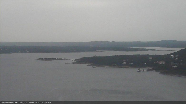 Lake Travis webcam, December 2, 2016 11:55 AM CT