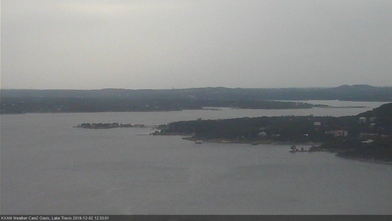 Lake Travis webcam, December 2, 2016 12:00 PM CT