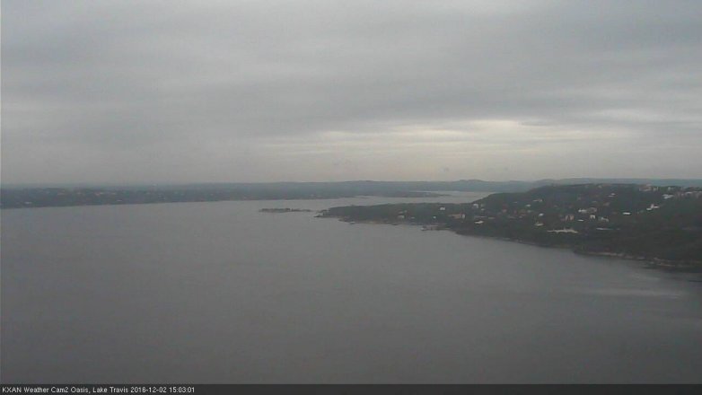 Lake Travis webcam, December 2, 2016 2:25 PM CT