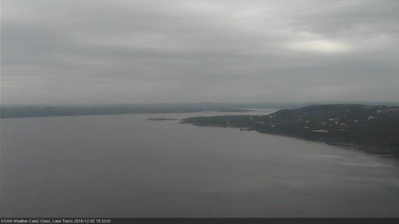Lake Travis webcam, December 2, 2016 3:00 PM CT