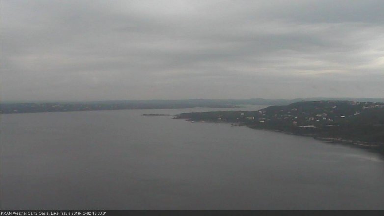 Lake Travis webcam, December 2, 2016 3:30 PM CT