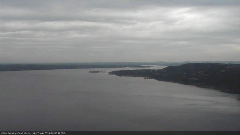 Lake Travis webcam, December 2, 2016 3:40 PM CT