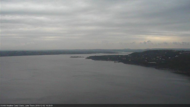 Lake Travis webcam, December 2, 2016 3:50 PM CT