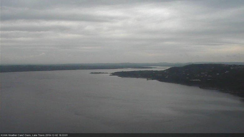 Lake Travis webcam, December 2, 2016 3:55 PM CT