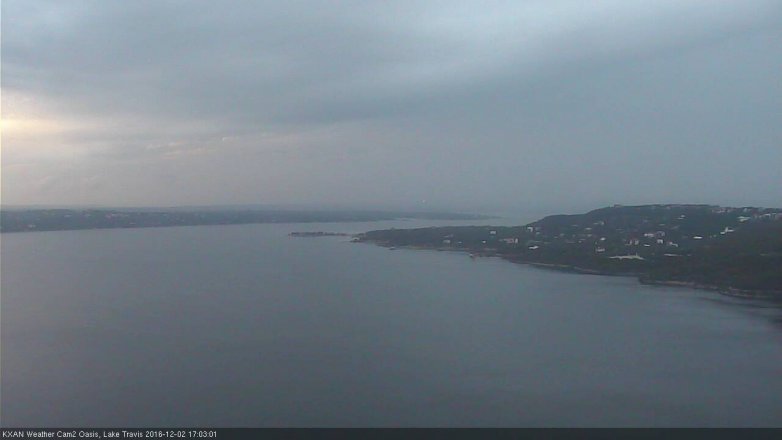 Lake Travis webcam, December 2, 2016 4:30 PM CT