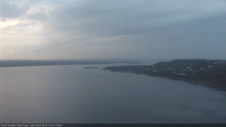 Lake Travis webcam, December 2, 2016 4:35 PM CT