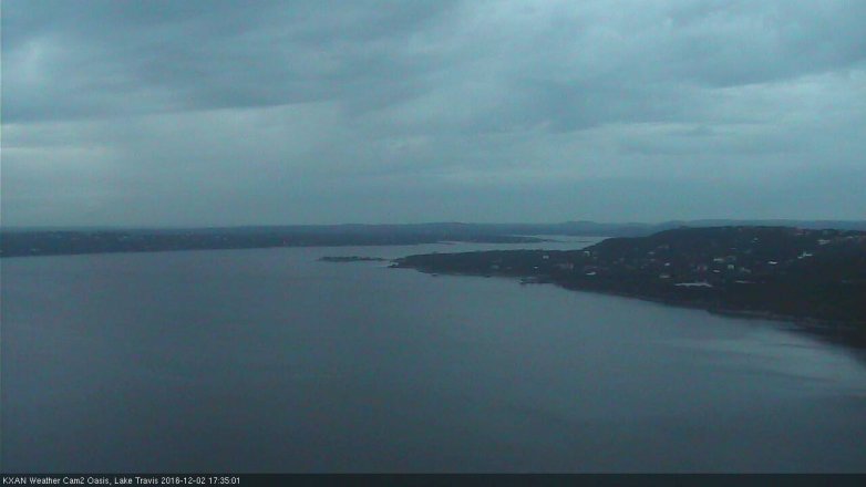 Lake Travis webcam, December 2, 2016 4:40 PM CT