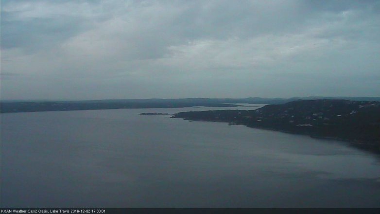 Lake Travis webcam, December 2, 2016 4:50 PM CT