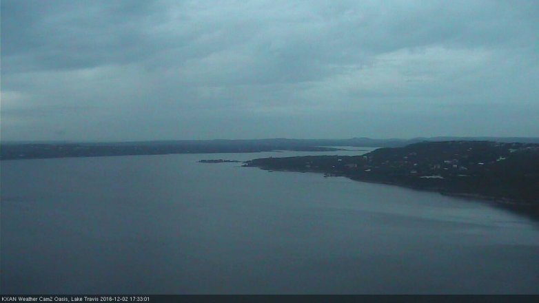 Lake Travis webcam, December 2, 2016 4:55 PM CT