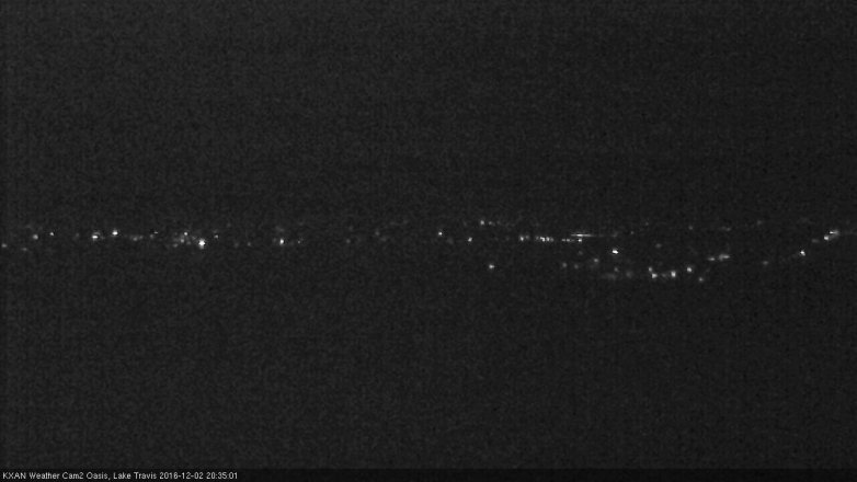 Lake Travis webcam, December 2, 2016 7:50 PM CT