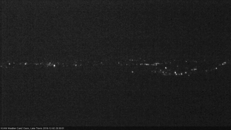 Lake Travis webcam, December 2, 2016 8:00 PM CT